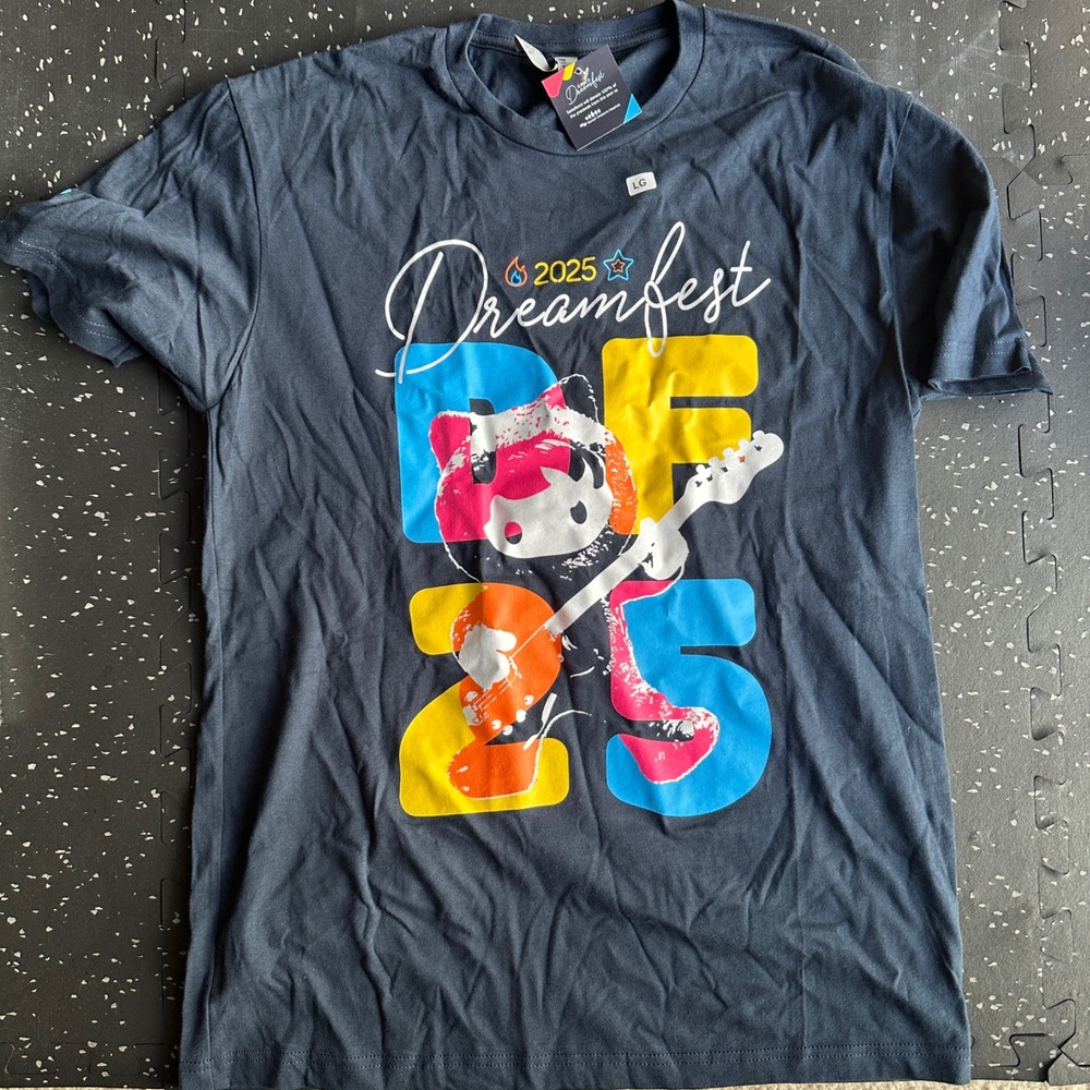 Salesforce‎ Dreamfest 2025 T-Shirt Mens Large Navy Metallica Benson Boone SF